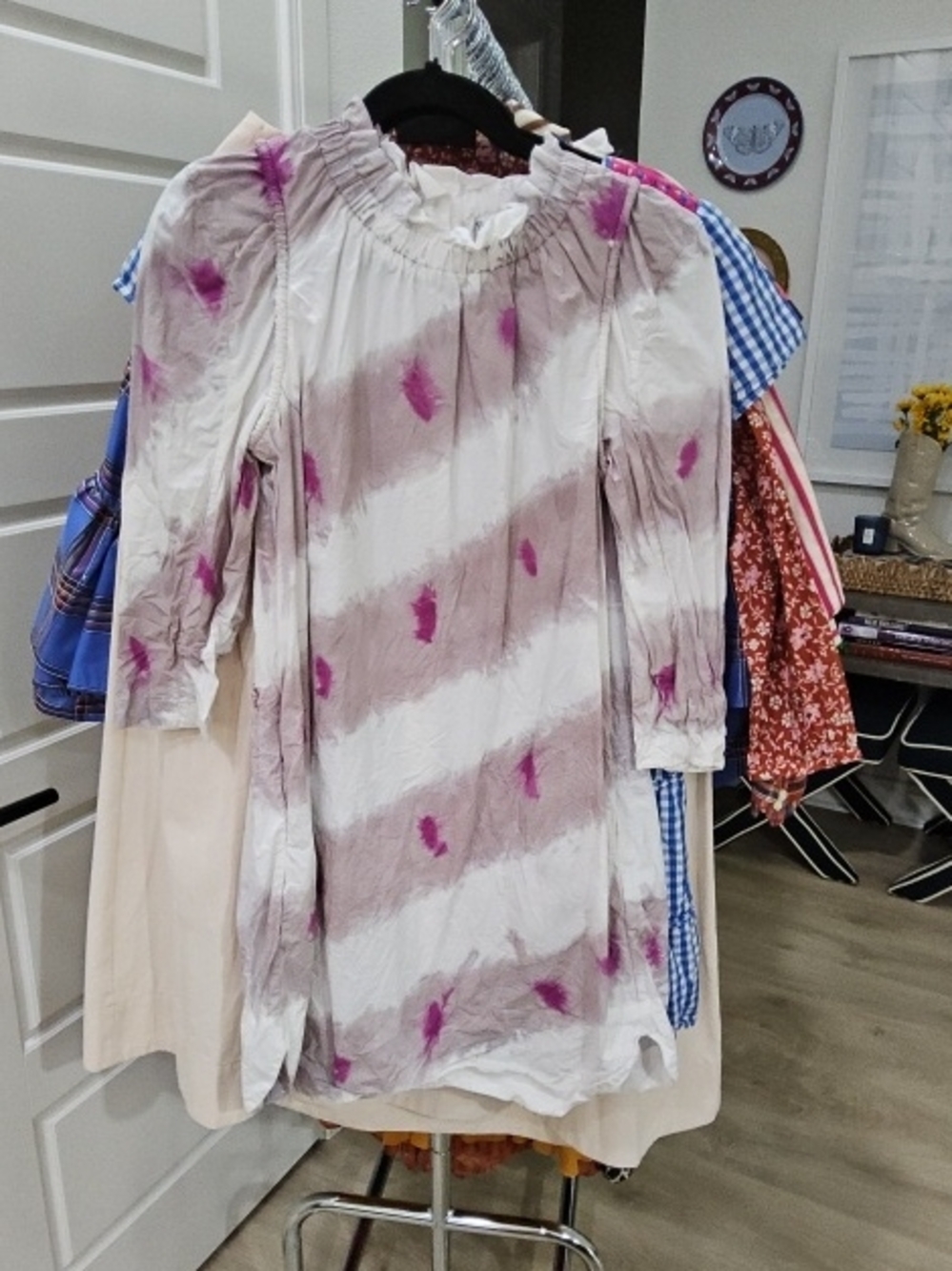 Sea New York White Dress with Pink Accent